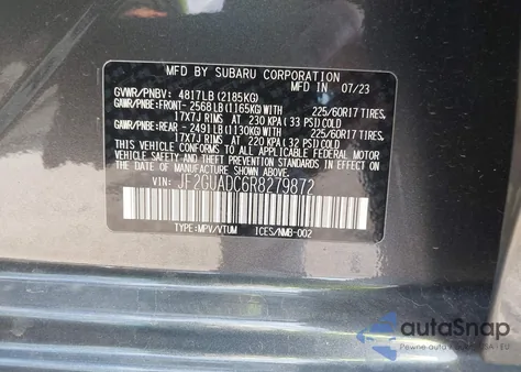 2024 Subaru Crosstrek Premium from USA, damaged, VIN JF2GUADC6R8279872